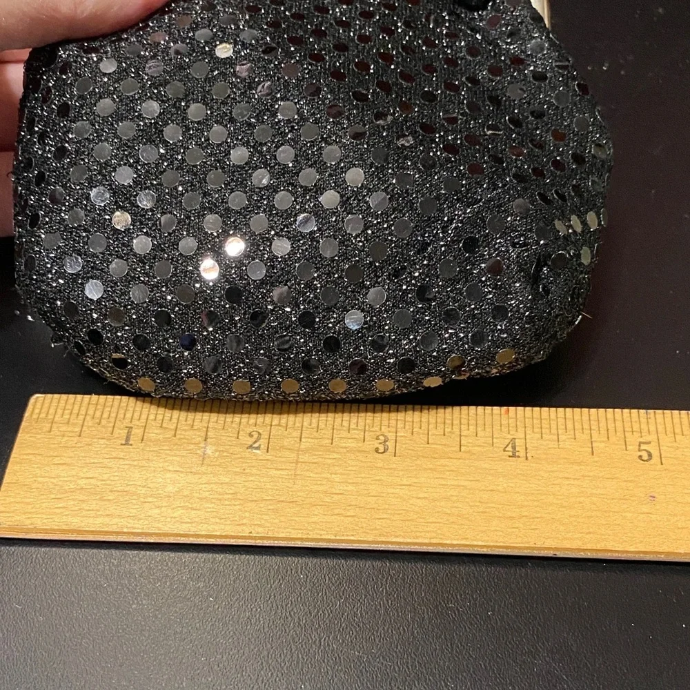 Vintage Black Sequin Change purse